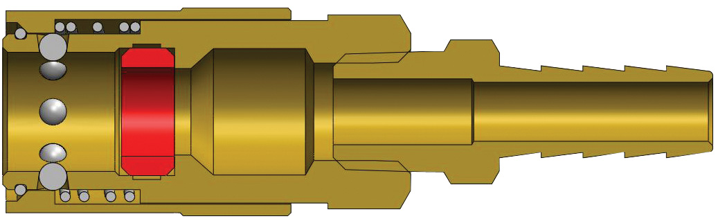 DQC CM-SERIES INDUSTRIAL MOLD INTERCHANGE UNVALVED COUPLER HOSE BARB